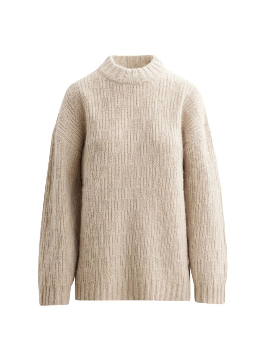 Dame Holzweiler | Holzweiler Deja Knit Sweater Genser- Sand