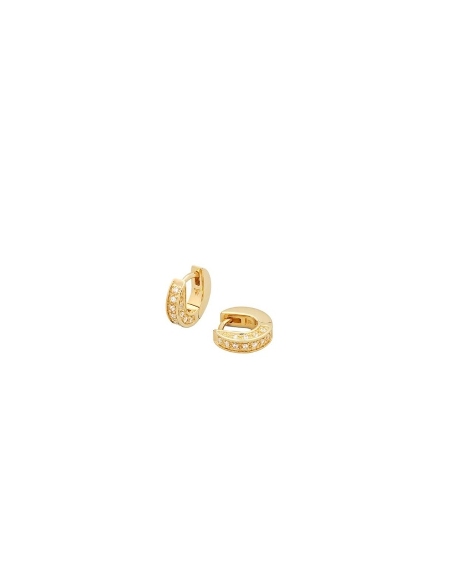 Smykker Tom Wood Jewellery | Tom Wood Jewellery Nova Huggies Gold Oredobber Gull