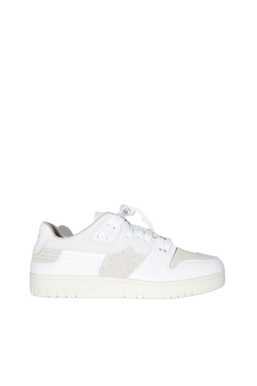 Herre Acne | Acne Low Top Basket Leather Sneakers Sko Hvit