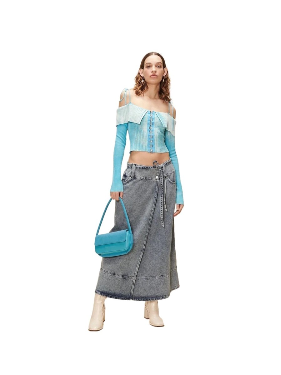 Dame House of Sunny | House Of Sunny Low Rider Denim Skirt Skjort Denim