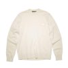 Herre Acne | Acne Face Crew Neck Knit Sweater Genser- Beige