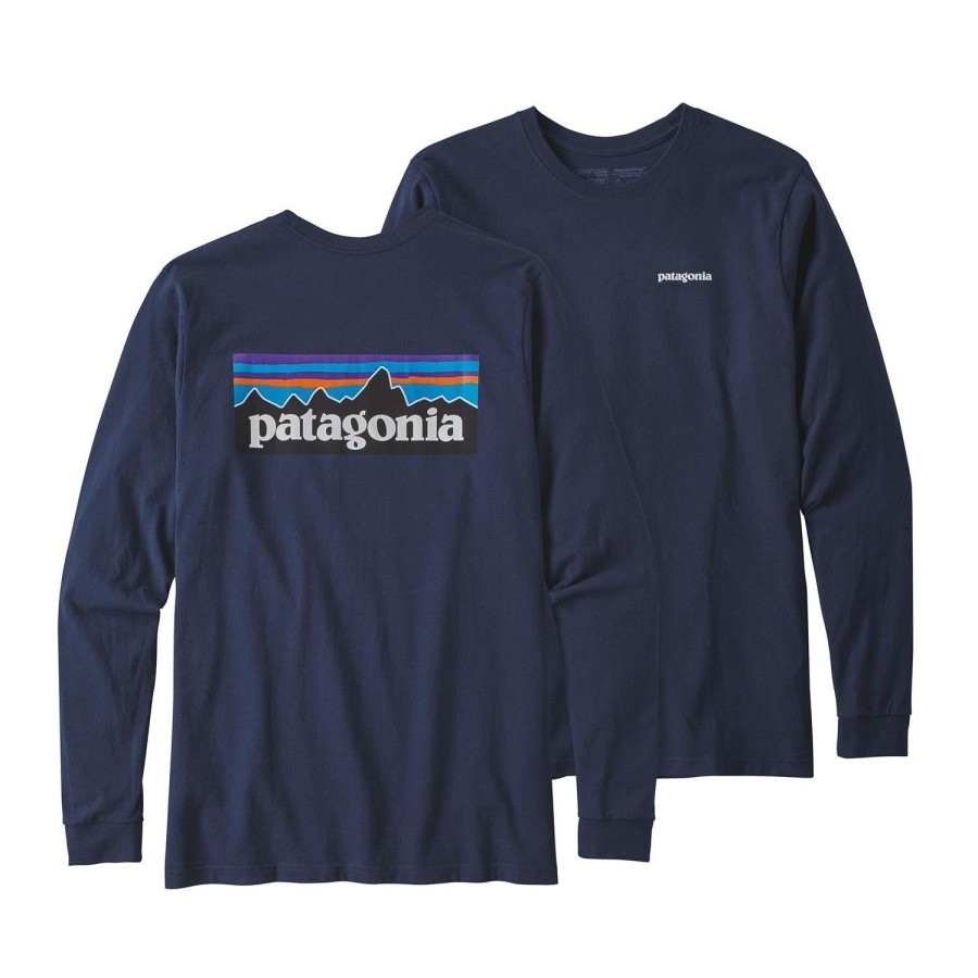 Herre Patagonia | Patagonia M L/S Logo Responsibili-T Genser. Marine