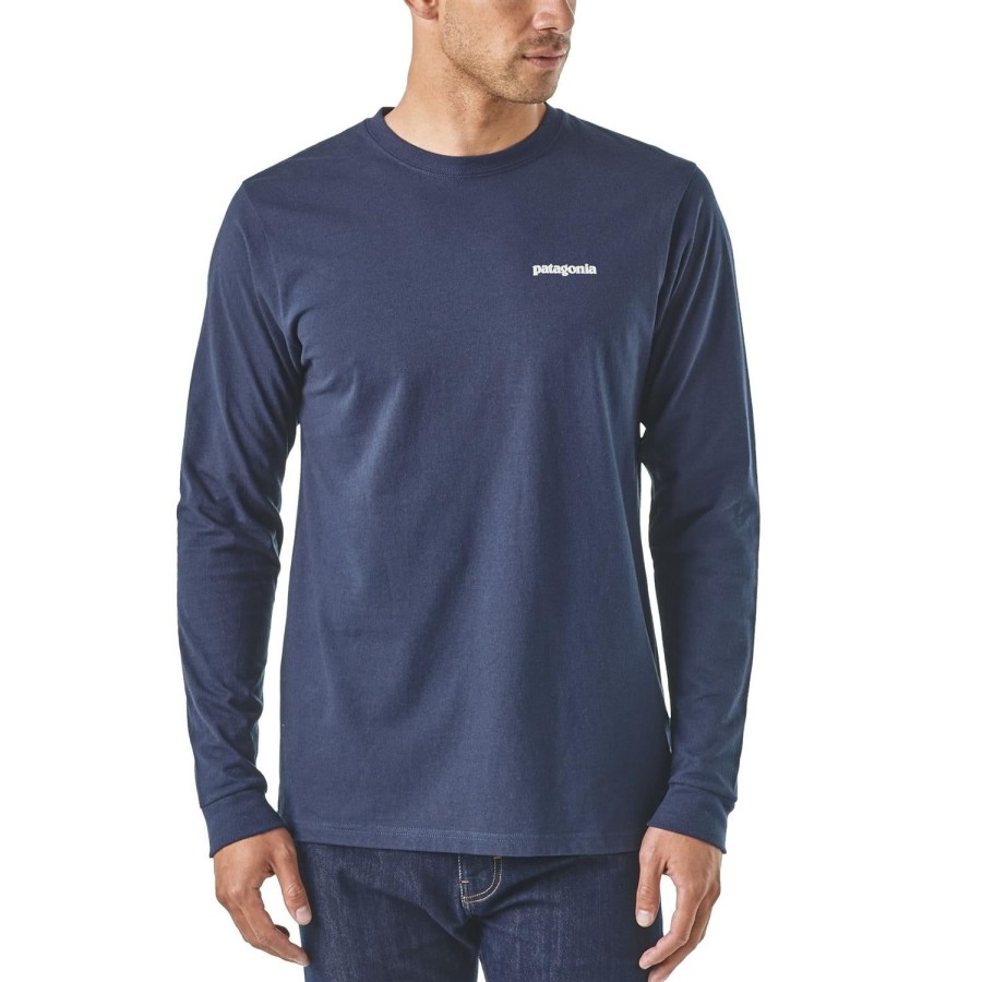 Herre Patagonia | Patagonia M L/S Logo Responsibili-T Genser. Marine