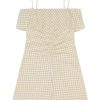 Dame Ganni | Ganni Stretch Seersucker Strap Mini Dress Kjole Khaki