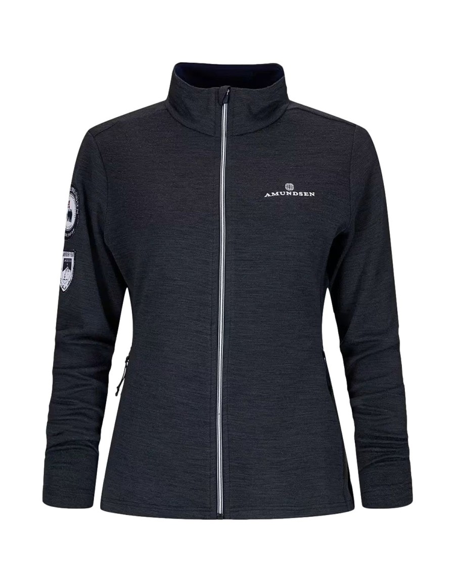 Dame Amundsen | Amundsen Peak Full Zip Womens Genser Morkebla