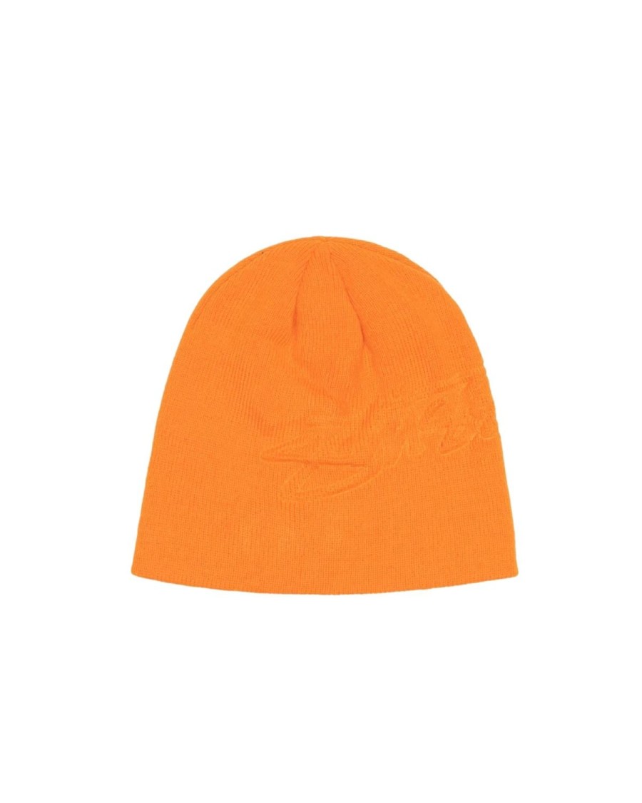 Dame Stussy | Stussy Embossed Smooth Stock Skullcap Lue Oransje