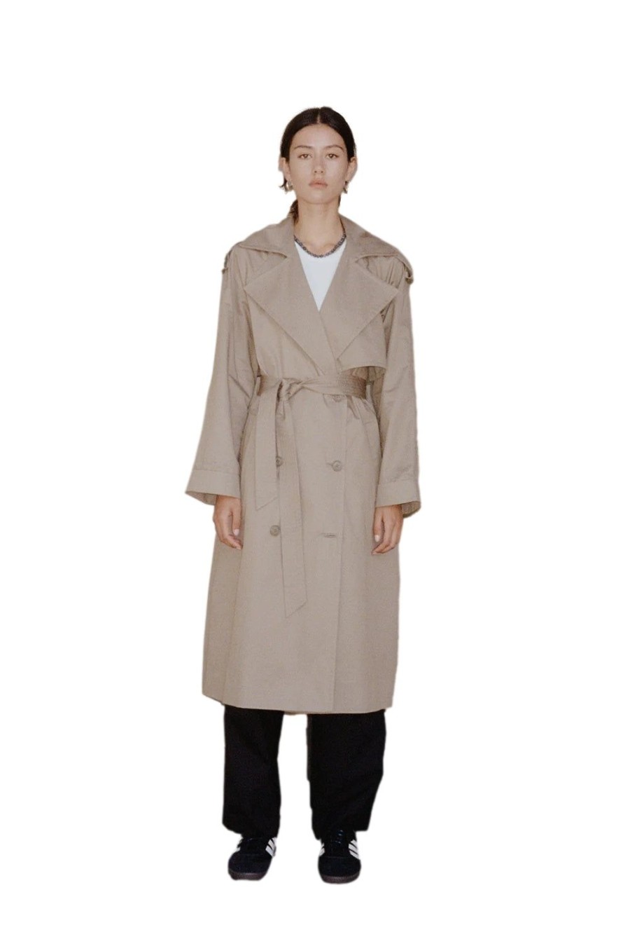 Dame Blanca Studio | Blanca Studio Lincoln Trench Coat Jakke Brun/Beige