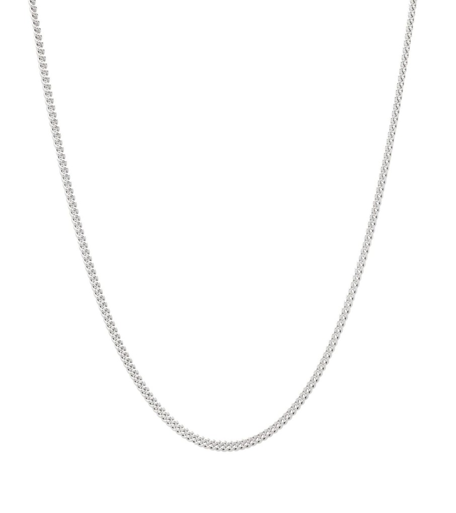 Smykker Tom Wood Jewellery | Tom Wood Jewellery Curb Chain Slim 17Inch Smykke Solv