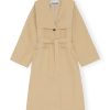 Dame Ganni | Ganni Heavy Twill Oversized Trench Coat Jakke Beige