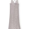 Dame Ganni | Ganni Embellished Mesh Dress Kjole Solv