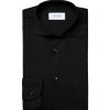 Herre Eton | Eton Black Four-Way Stretch Shirt Skjorte Sort