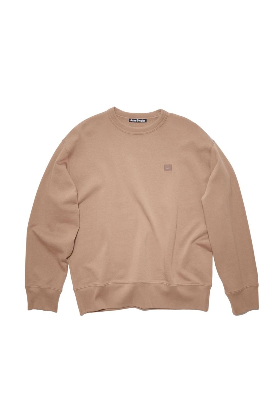 Herre Acne | Acne Oversized Face Crew Genser Brun