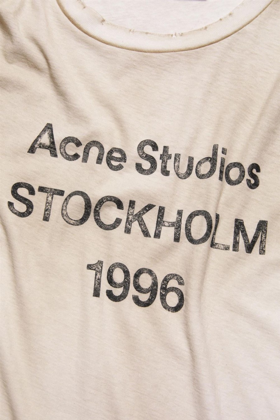 Dame Acne | Acne Logo Shirt Relaxed T-Shirt Off-White