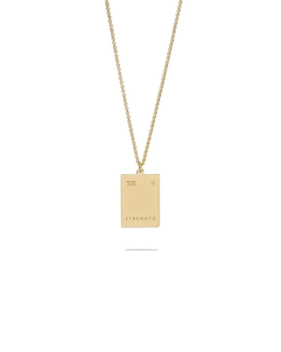 Smykker Tom Wood Jewellery | Tom Wood Jewellery Tarot Strength Pendant Gold Smykke Gull