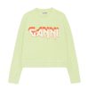 Dame Ganni | Ganni Isoli Rock Sweatshirt Genser- Pastellgronn