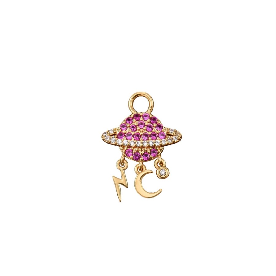 Smykker Emilia by Bon Dep | Emilia By Bon Dep Ida Charm Cerise Planet Charm Rosa