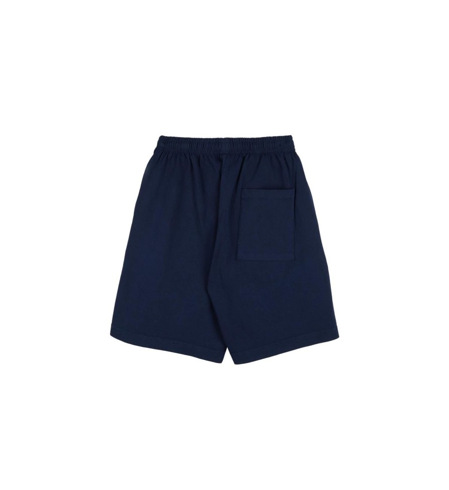 Dame Sporty u0026 Rich | Sporty & Rich Serif Gym Shorts Shorts Navy