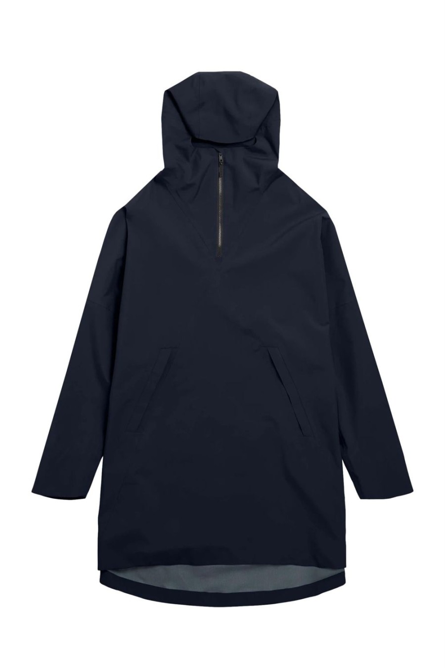 Dame Blæst | Blaest Aalesund Poncho Dark Navy Jakke Navy