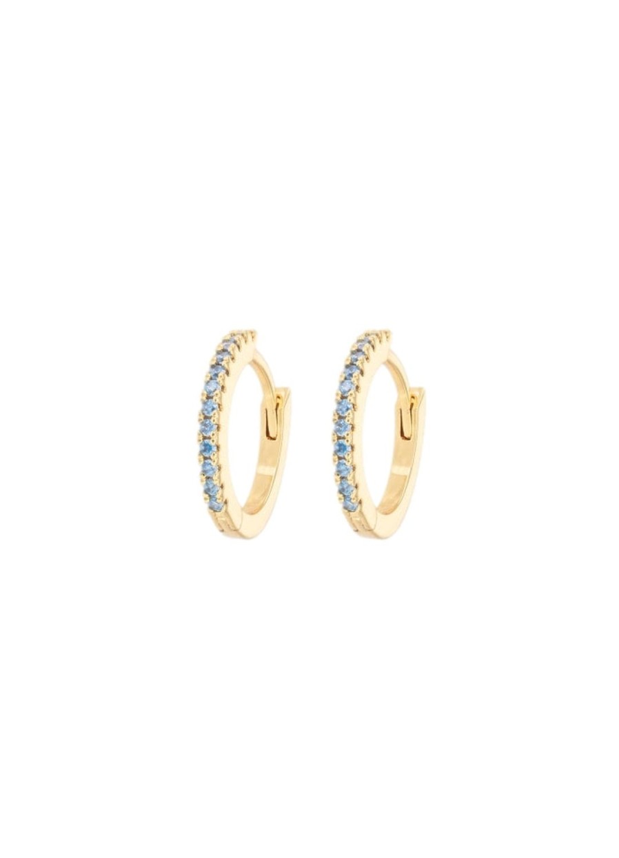 Smykker Emilia by Bon Dep | Emilia By Bon Dep Medium Hoops Blue Oredobber Gull