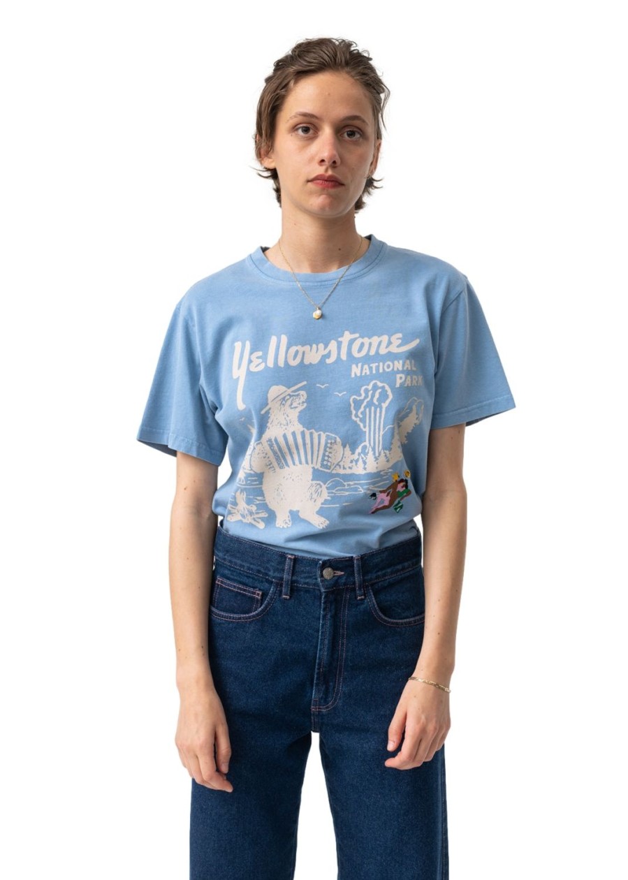 Herre Carne Bollente | Carne Bollente Yellowstone Bone T-Shirt Lysebla