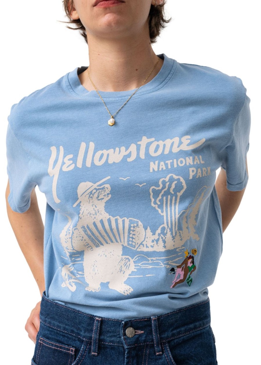 Herre Carne Bollente | Carne Bollente Yellowstone Bone T-Shirt Lysebla