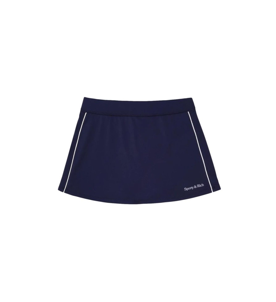 Dame Sporty u0026 Rich | Sporty & Rich New Serif Court Skirt Skjort Navy