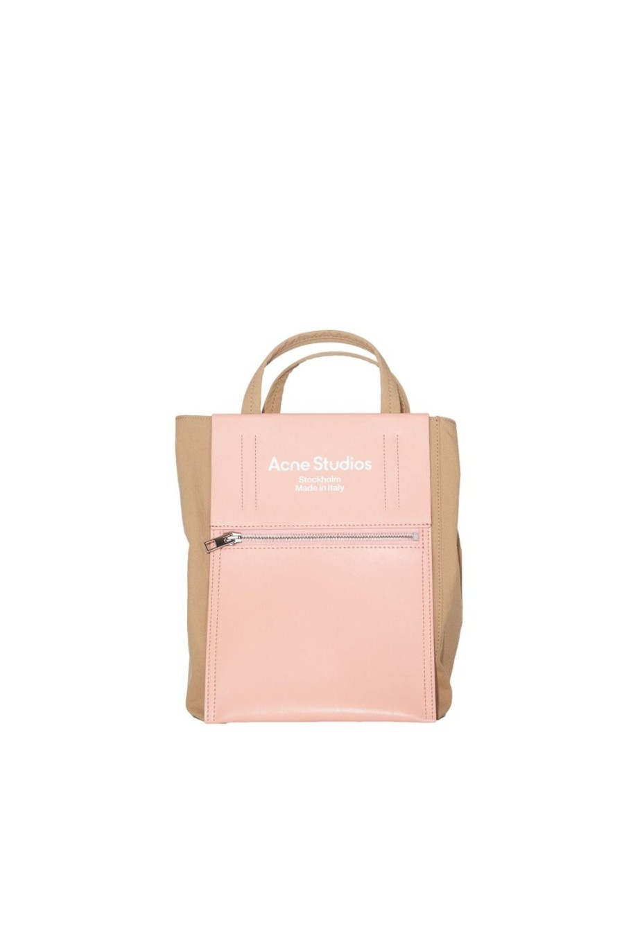 Dame Acne | Acne Paper Nylon Tote Bag Veske Brun/Rosa