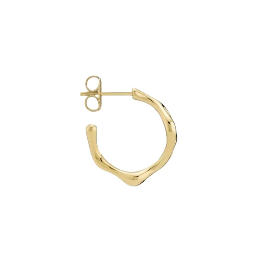 Smykker Maria Black | Maria Black Luna Hoop 14 Left Gold Oredobber Gull