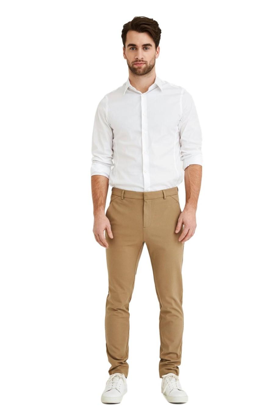 Herre Plain | Plain Joshpl 315 Khaki Bukse Khaki