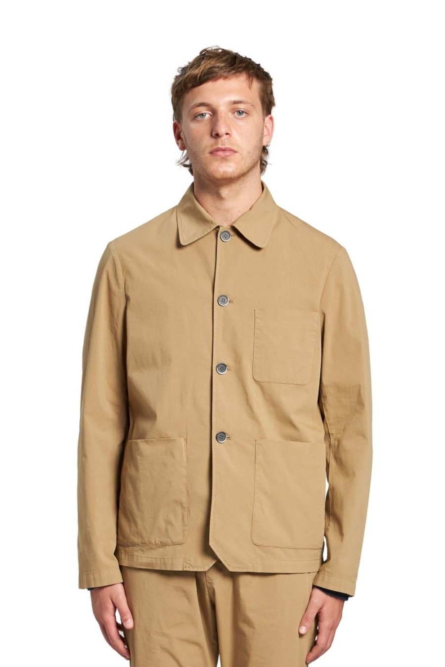 Herre Barena Venezia | Barena Venezia Overshirt Visal Garbo Overshirt Beige