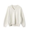 Dame FWSS | Fwss Bayside V-Neck Sweater Genser- Ecru