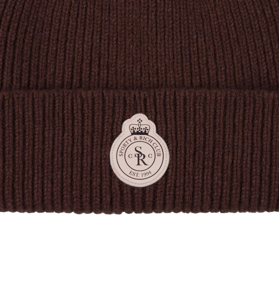 Dame Sporty u0026 Rich | Sporty & Rich Crown Wool Beanie Lue Brun