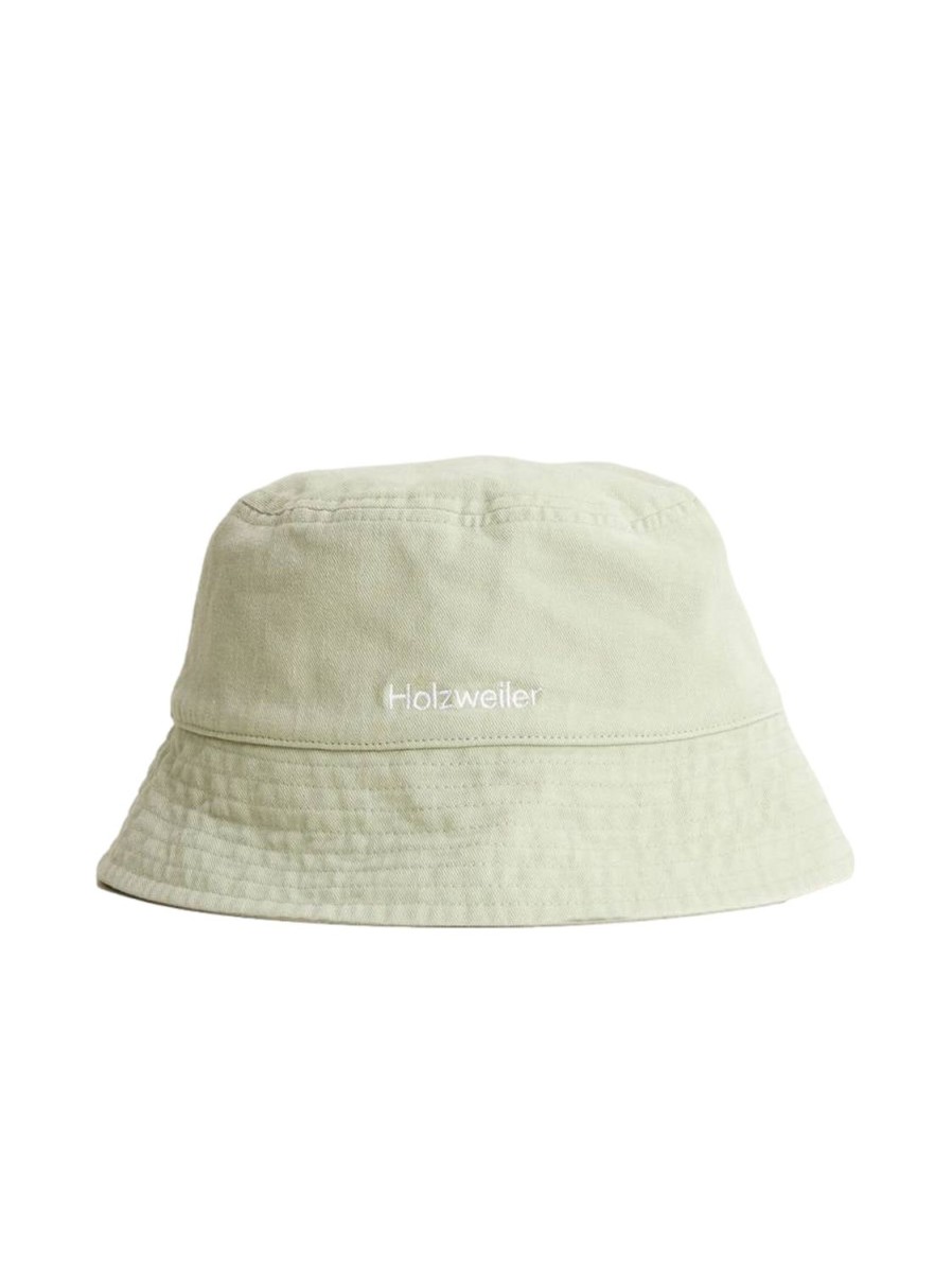 Dame Holzweiler | Holzweiler Pafe Washed Bucket Hat Bottehatt Lysegronn