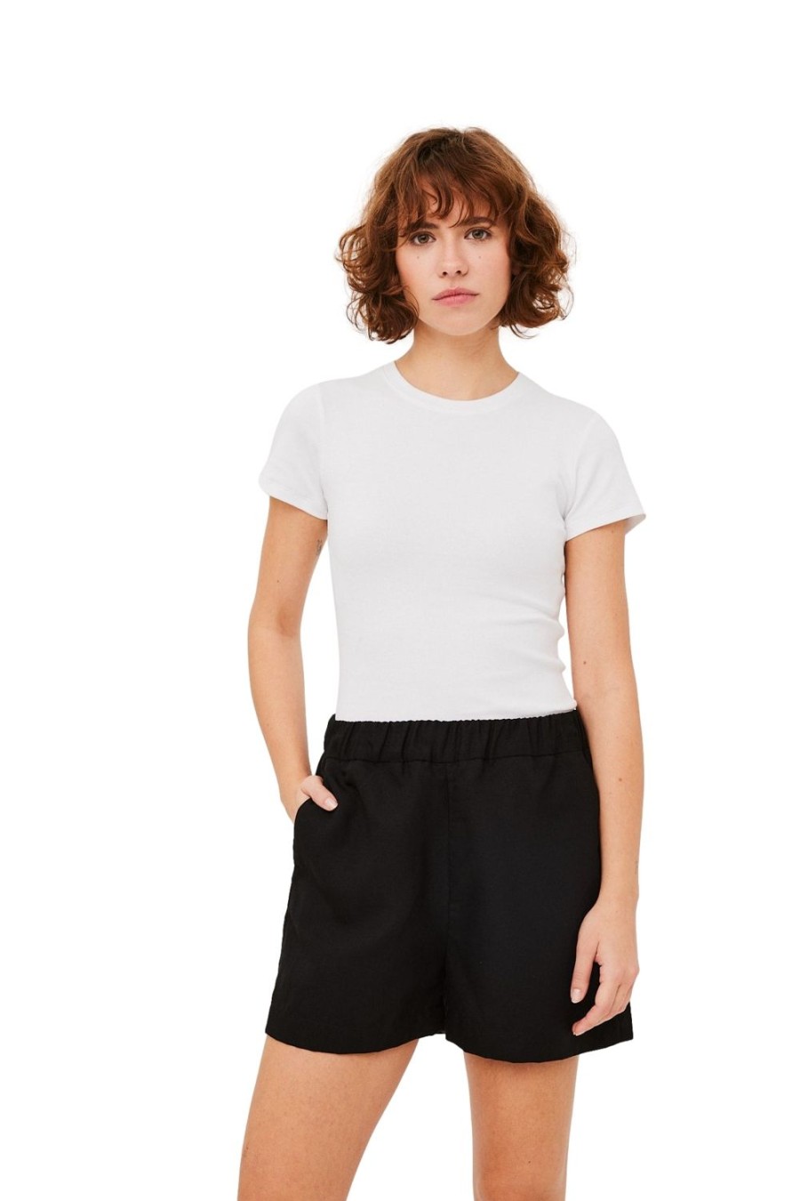 Dame Julie Josephine | Julie Josephine Roundneck Cotton Jersey Tee T-Shirt Hvit