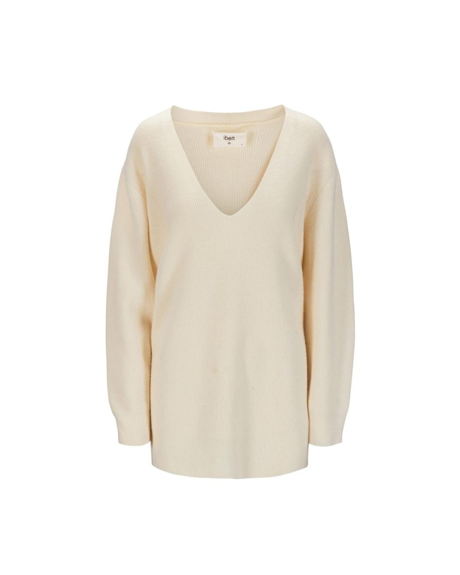 Dame IBEN | Iben Sand Sweater Ht Genser Hvit