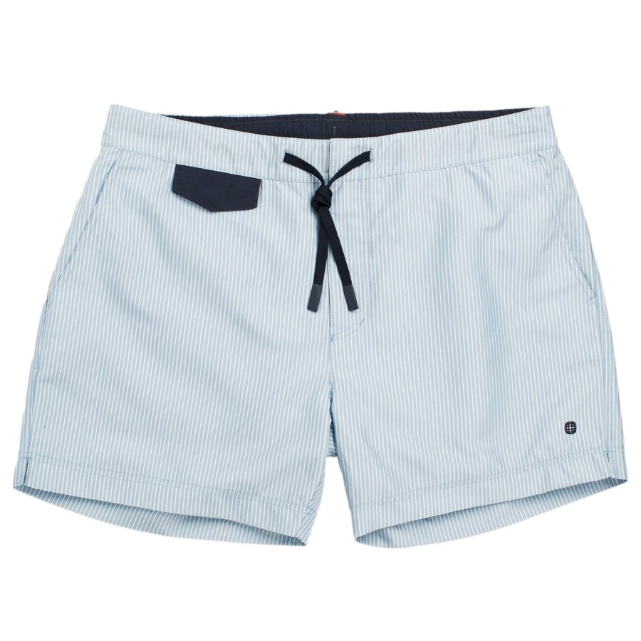 Herre Amundsen | Amundsen 5 Incher Off-Dock Swim Trunks Shorts Lysebla Striper