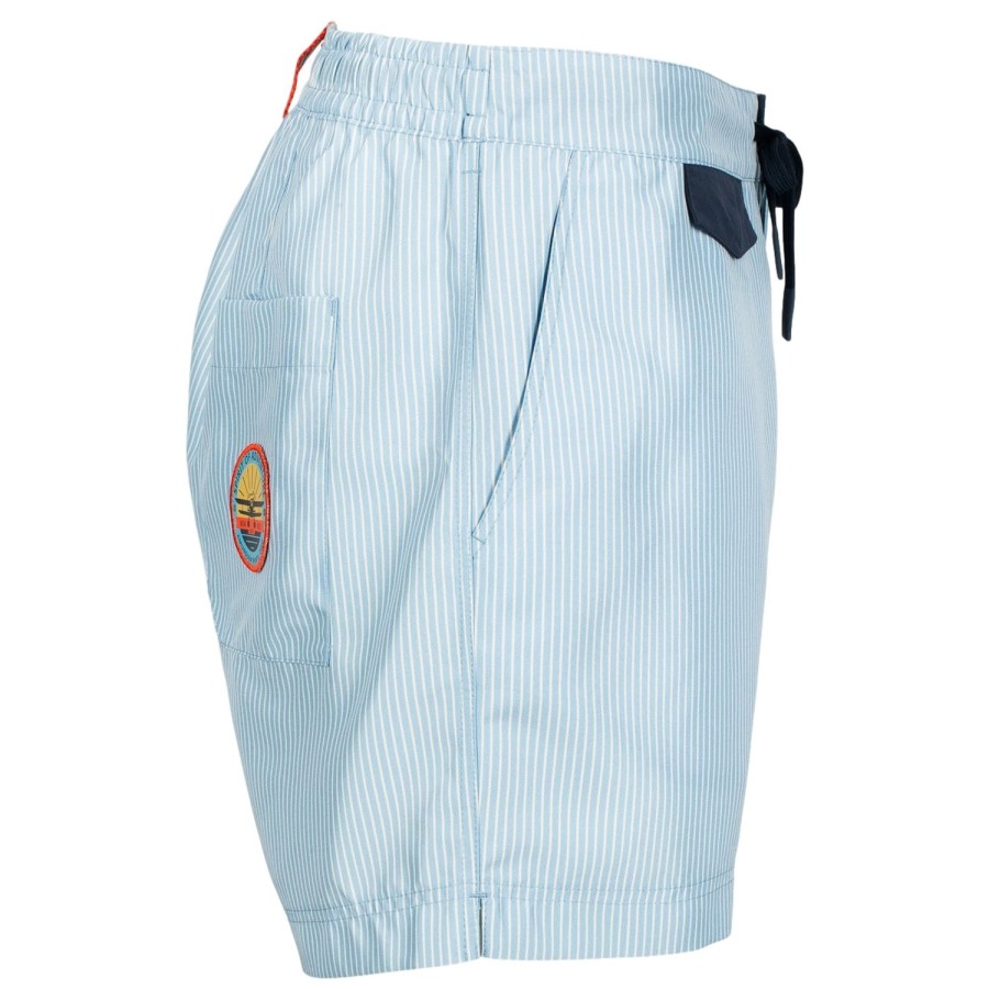 Herre Amundsen | Amundsen 5 Incher Off-Dock Swim Trunks Shorts Lysebla Striper