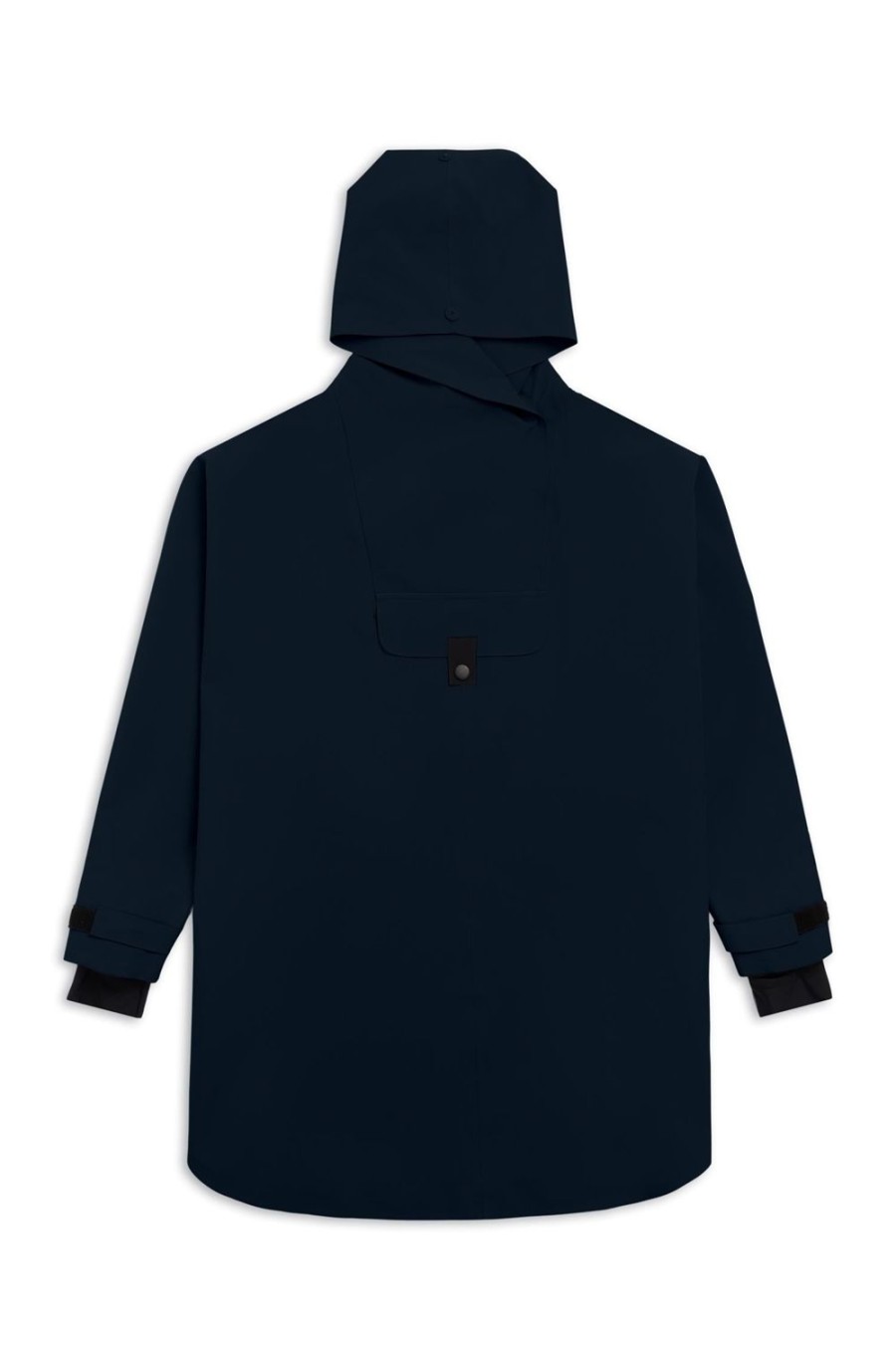 Dame Blæst | Blaest Bergen Poncho Dark Navy Jakke Morkebla