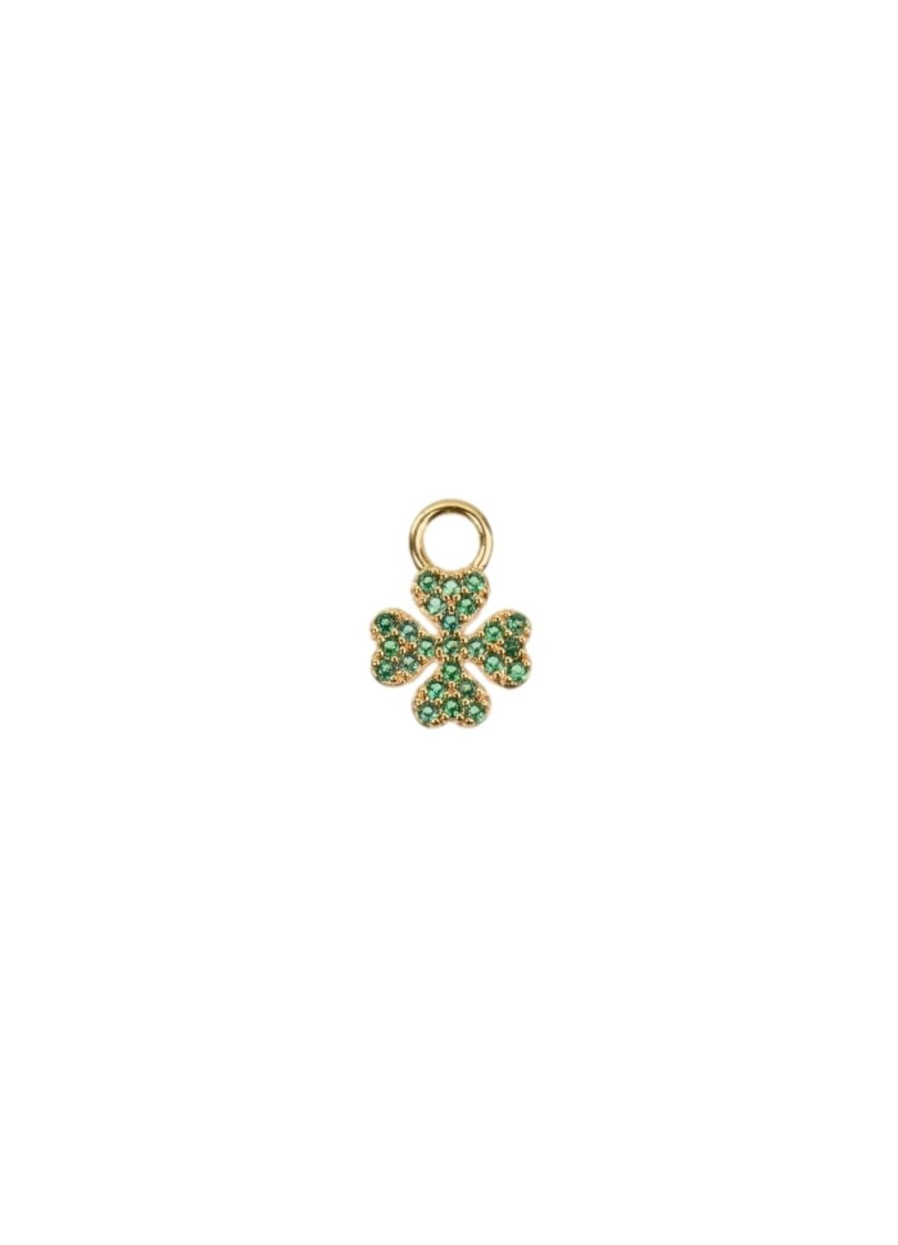 Smykker Emilia by Bon Dep | Emilia By Bon Dep Margit Charm Green Clover Charm Gull