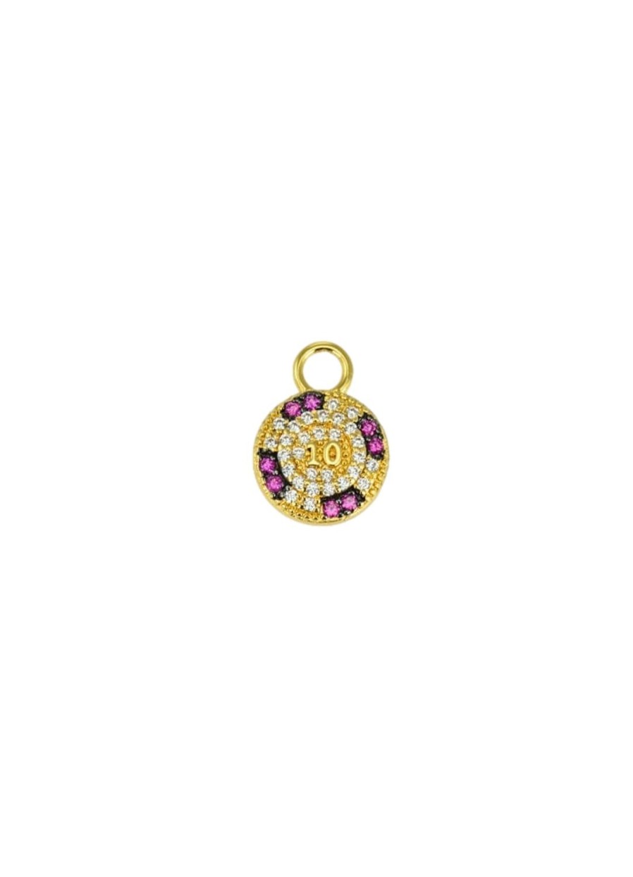 Smykker Emilia by Bon Dep | Emilia By Bon Dep Betine Charm Cerise Poker Chip Charm Gull