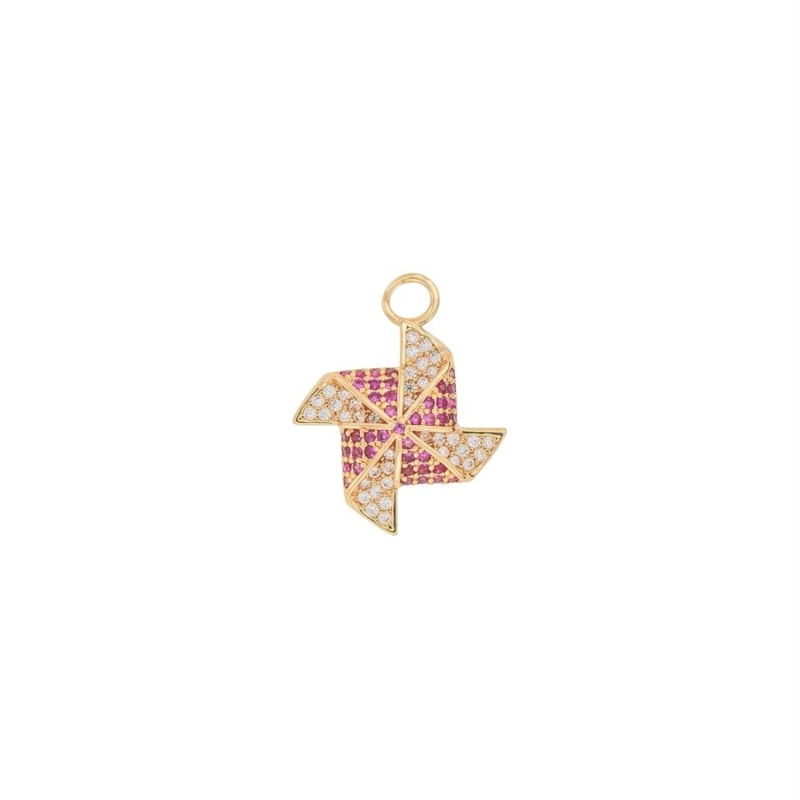 Smykker Emilia by Bon Dep | Emilia By Bon Dep Alice Charm Windmill Charm Rosa