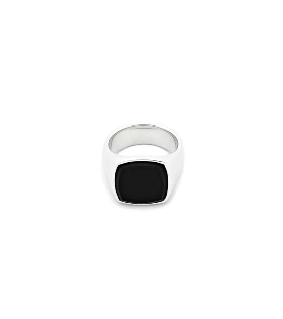 Smykker Tom Wood Jewellery | Tom Wood Jewellery The Cushion Black Onyx Ring Sort