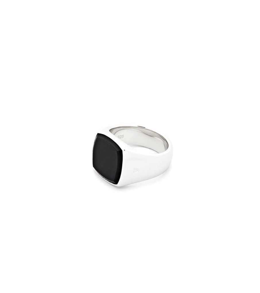 Smykker Tom Wood Jewellery | Tom Wood Jewellery The Cushion Black Onyx Ring Sort