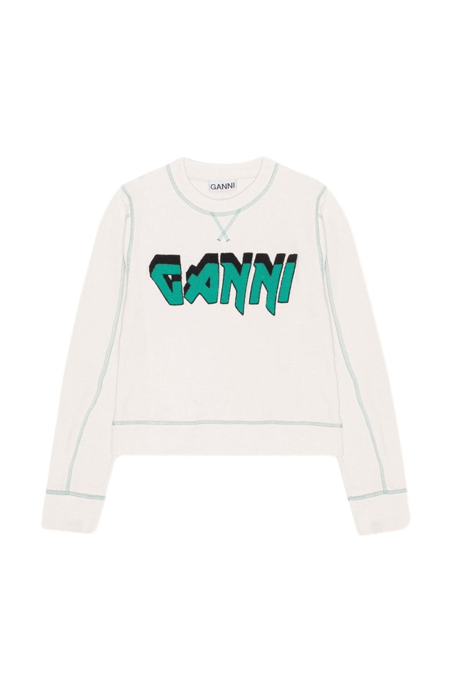 Dame Ganni | Ganni Isoli Rock Sweatshirt Genser- Egret