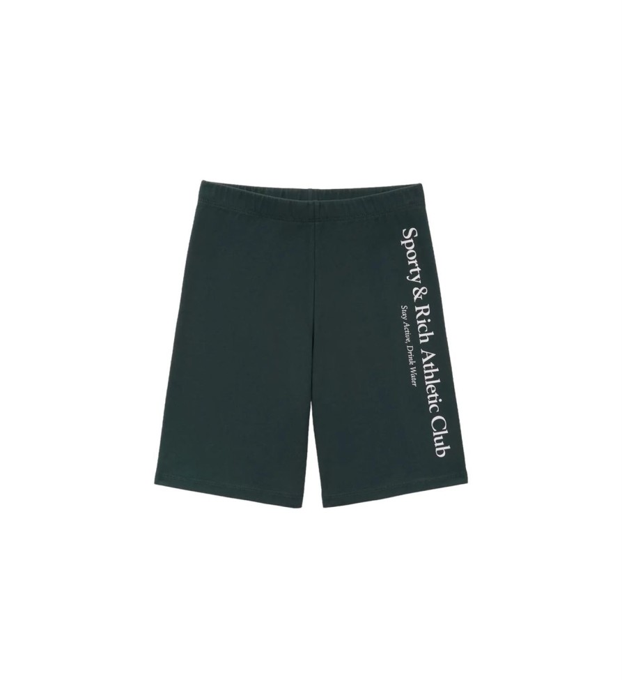 Dame Sporty u0026 Rich | Sporty & Rich Atheltic Biker Short Shorts Morkegronn