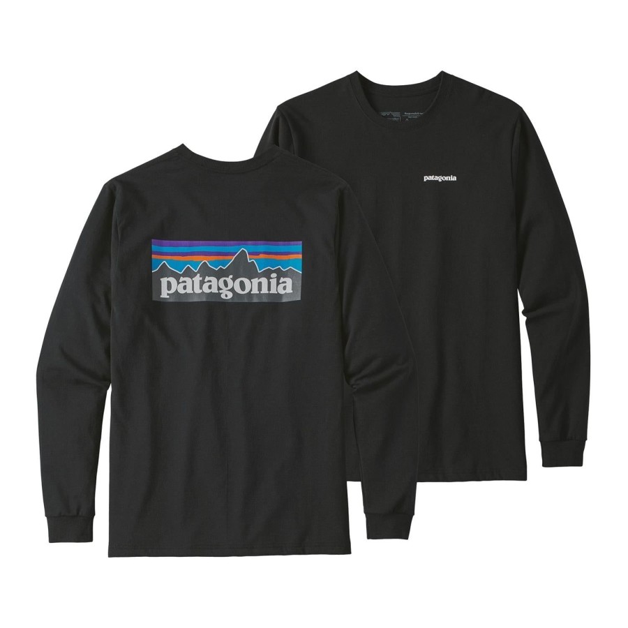 Herre Patagonia | Patagonia M L/S Logo Responsibili-T Genser- Sort