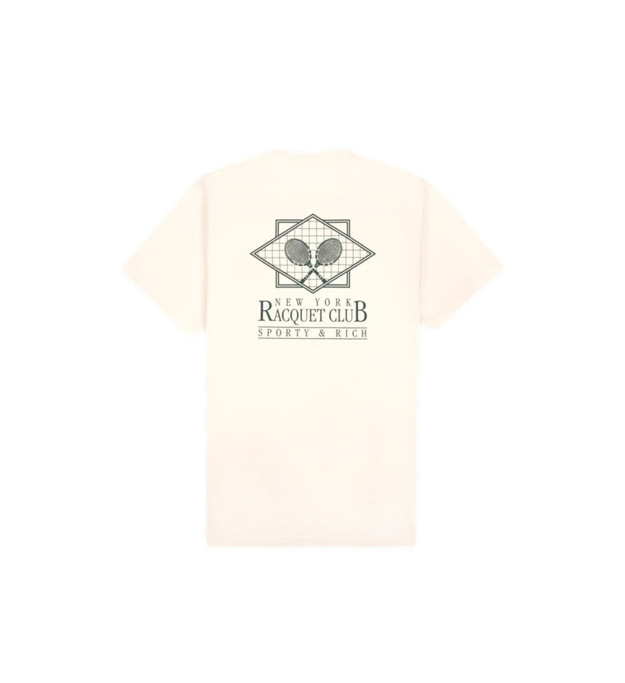 Dame Sporty u0026 Rich | Sporty & Rich Ny Racquet Club T-Shirt T-Shirt Off-White