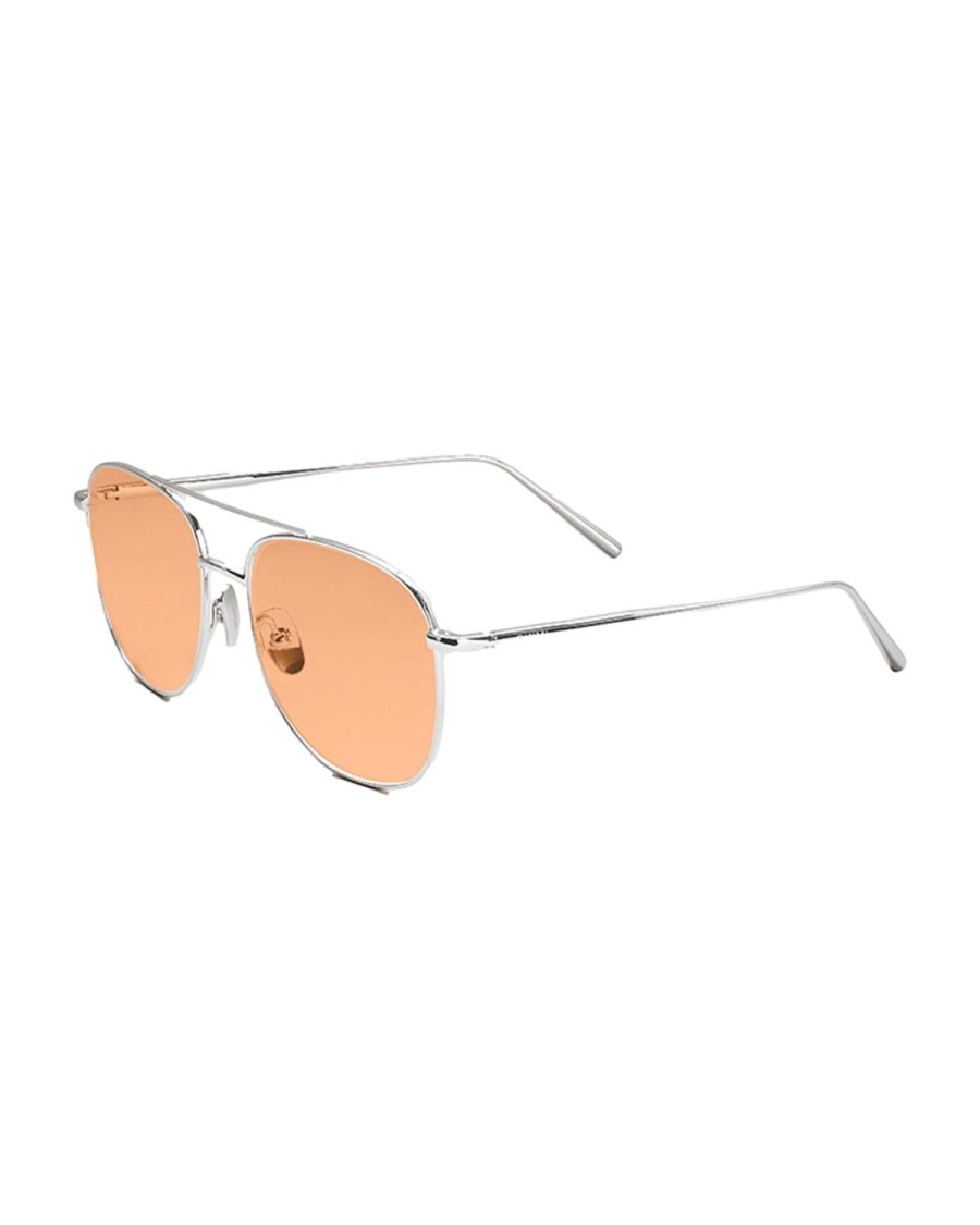 Dame Chimi Eyewear | Chimi Eyewear Pilot Silver/Orange Solbriller Oransje