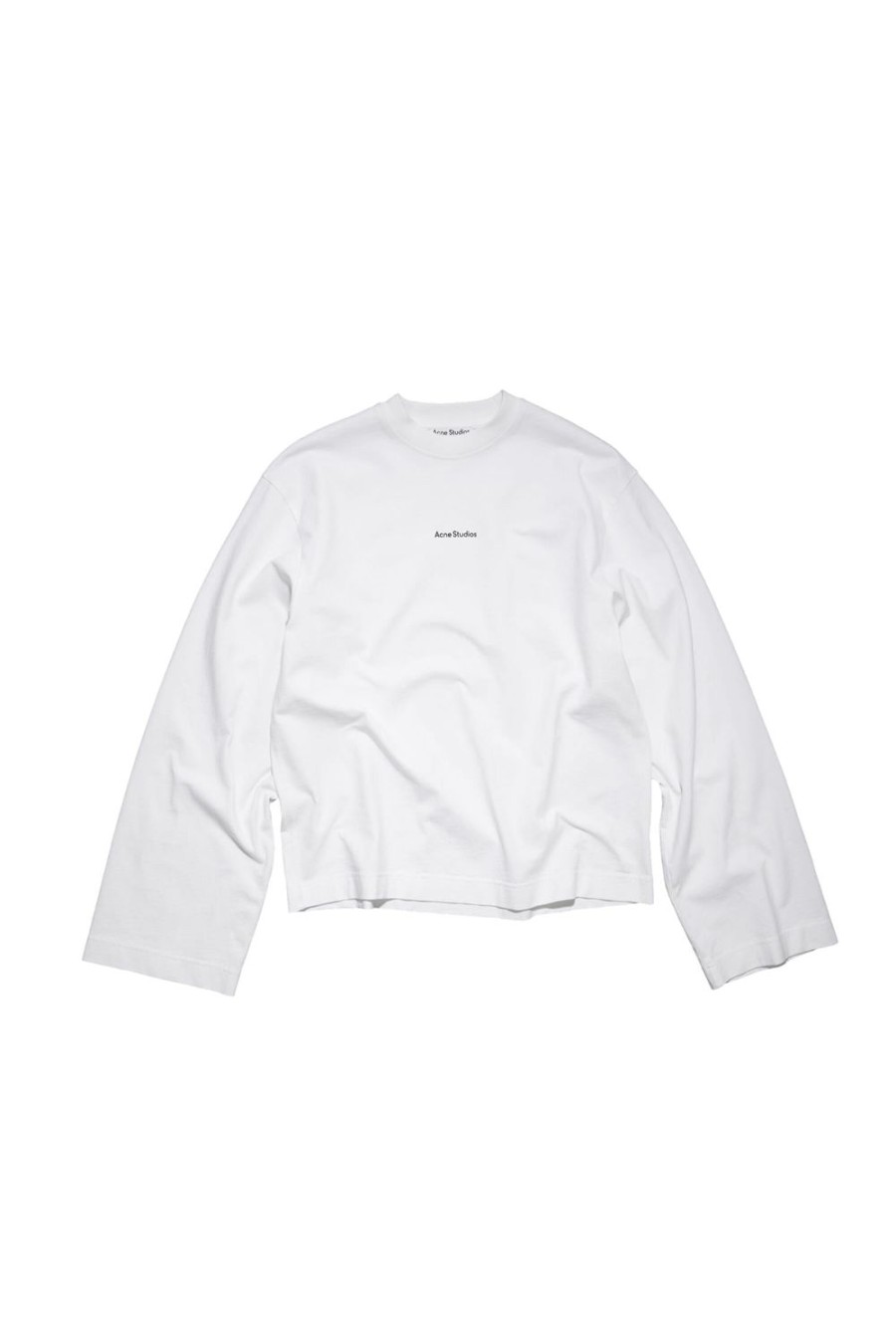 Dame Acne | Acne Logo Longsleeve T-Shirt Genser- Hvit