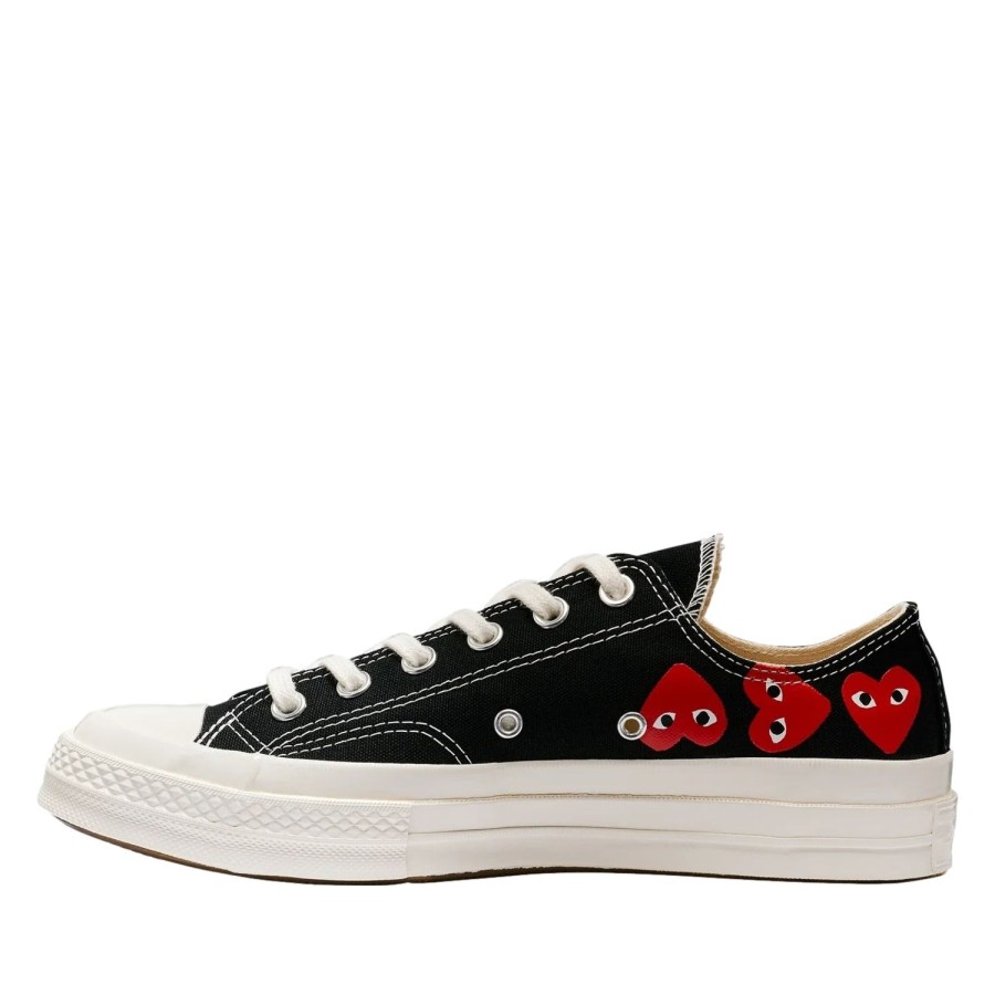 Dame Comme des Garcons Play x Converse | Comme Des Garcons Play X Converse Cdg Multi Heart Low Top Sko Sort